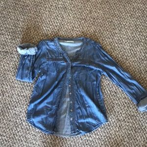 Button down jean shirt